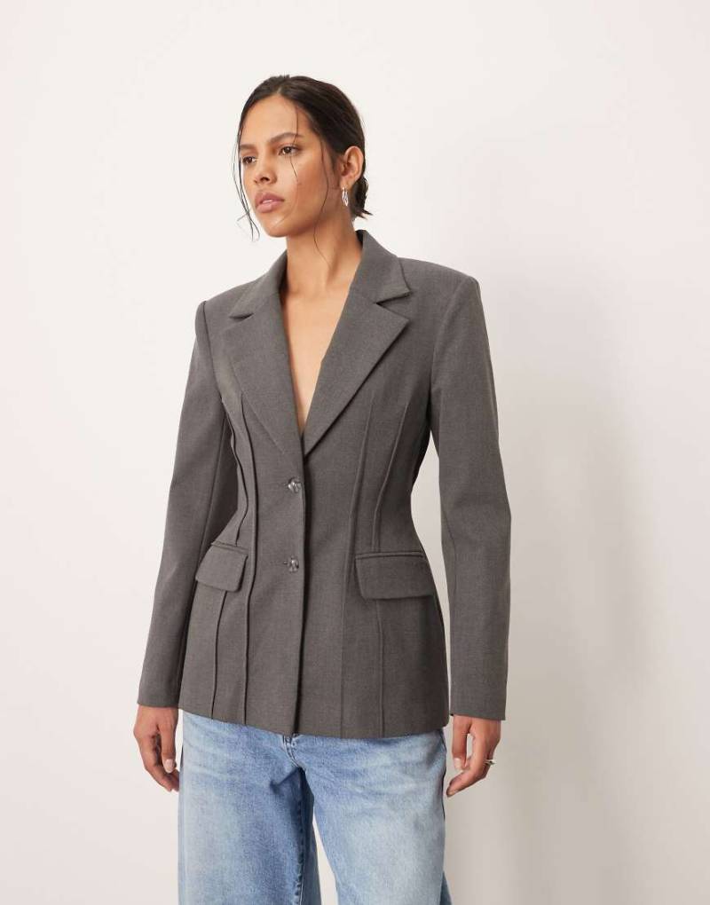 ARRANGE - Formender Blazer aus hochwertigem Material in grau meliert von ARRANGE