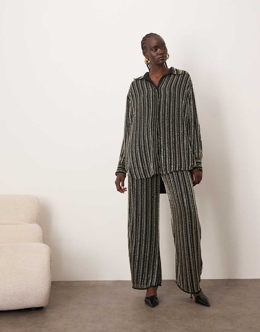 ARRANGE - Hose mit linearem Perlenbesatz, Kombiteil-Schwarz ARRANGE - Hose mit linearem Perlenbesatz, Kombiteil-Schwarz von ARRANGE