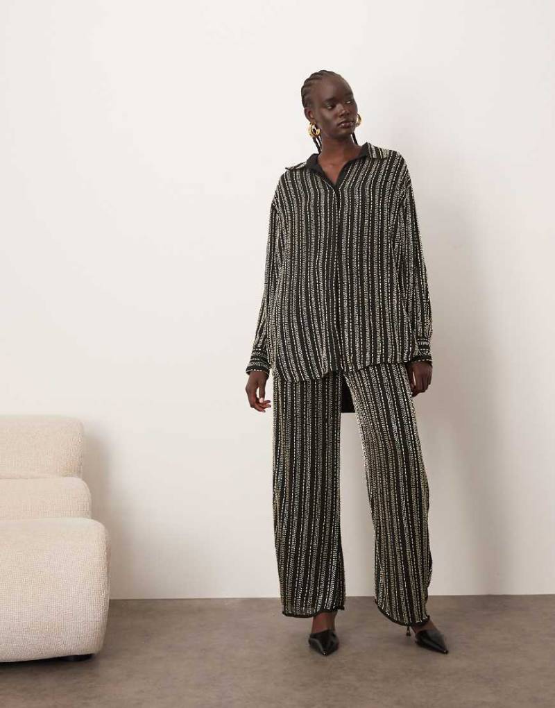 ARRANGE - Hose mit linearem Perlenbesatz, Kombiteil-Schwarz von ARRANGE