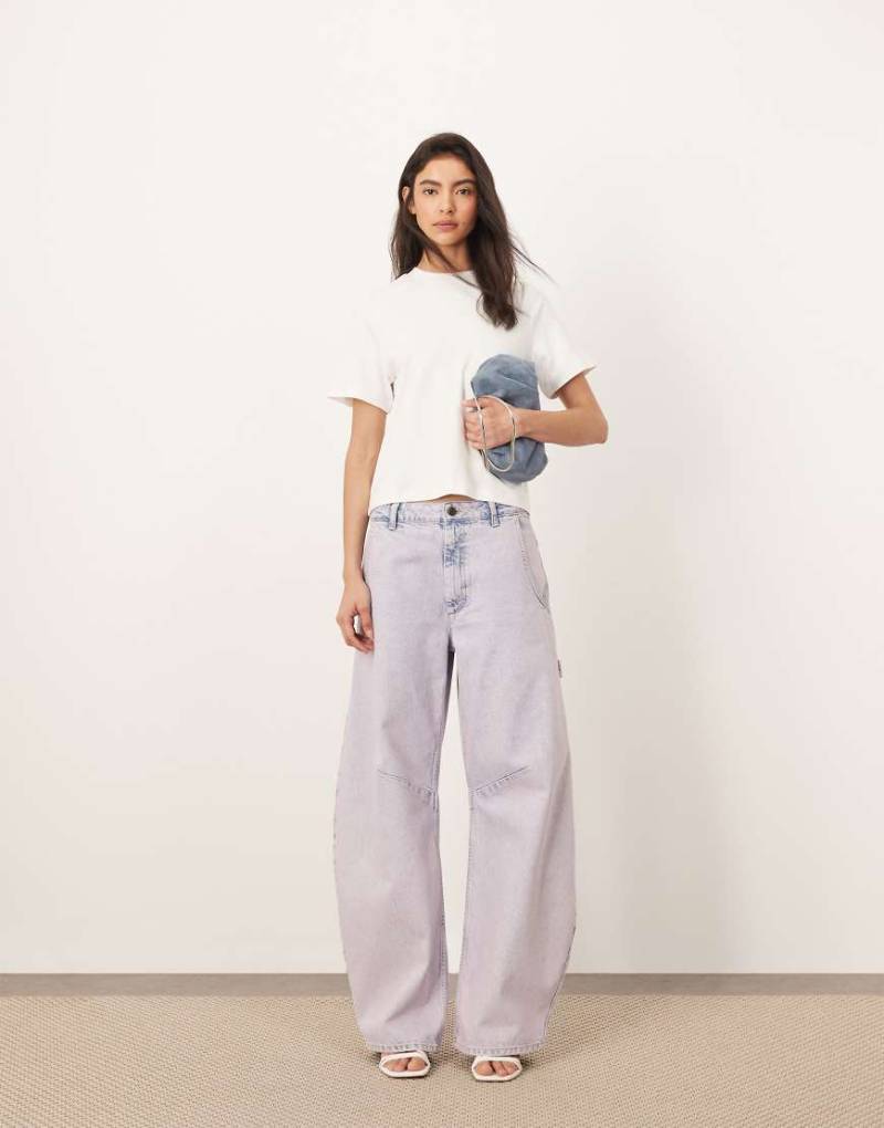 ARRANGE - Margot - Carpenter-Jeans in Acid-Waschung in Flieder-Lila von ARRANGE