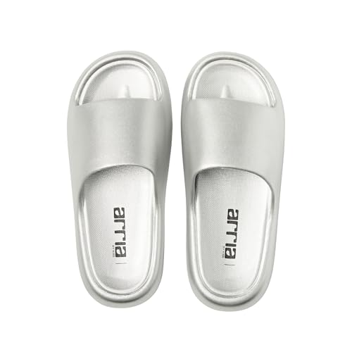 ARRIA Cloud Slipper, offene Zehen, Hausschuhe mit dicker EVA-Sohle, wasserdicht, leicht, Unisex, für drinnen und draußen, Komfort-Sandalen für Fuß- und Gelenkschmerzlinderung, silber, XX-Large ARRIA Cloud Slipper, offene Zehen, Hausschuhe mit dicker EVA-Sohle, wasserdicht, leicht, Unisex, für drinnen und draußen, Komfort-Sandalen für Fuß- und Gelenkschmerzlinderung, silber, XX-Large von ARRIA