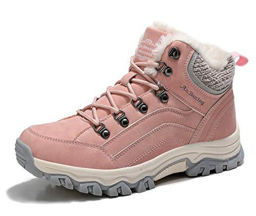 ARRIGO BELLO Damen Winterstiefel Winterschuhe Stiefel Stiefelette Gefütterte Schneestiefel Arbeitsschuhe Arbeitsstiefel Arbeiten Wandern Boots Draussen 36-41 (R Rosa, 39) von ARRIGO BELLO