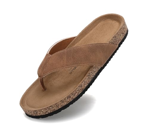 ARRIGO BELLO Flip Flops Herren Pantoletten Rutschfestet Zehentrenner Indoor Outdoor Badelatschen Sommer Strand Sandalen Größe 41-46（14Gelb，41） von ARRIGO BELLO