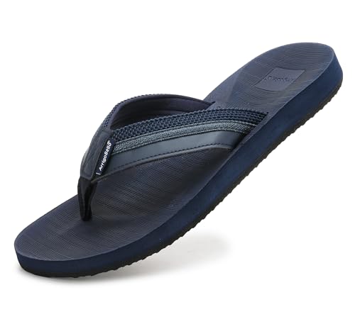 ARRIGO BELLO Flip Flops Herren Zehentrenner Sommer Rutschfestet Badelatschen Comfy Sandalen Indoor Outdoor Beach Pool Größe 41-46（Blau，43） von ARRIGO BELLO
