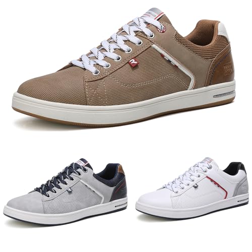 ARRIGO BELLO Sneaker Herren Schuhe Business Freizeitschuhe Leichte Trainers für Walking, Laufen, Sport Größe 41-46 (41, M_Braun) von ARRIGO BELLO