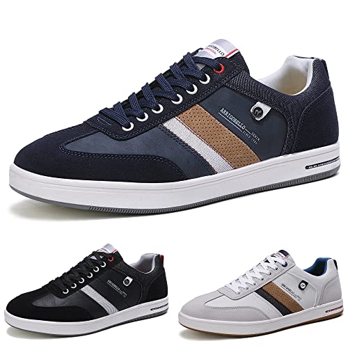 ARRIGO BELLO Sneaker Herren Schuhe Business Freizeitschuhe Leichte Trainers für Walking, Laufen, Sport Größe 41-46 (41, F Blau) von ARRIGO BELLO