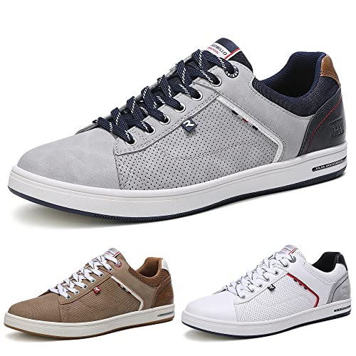 ARRIGO BELLO Sneaker Herren Schuhe Business Freizeitschuhe Leichte Trainers für Walking, Laufen, Sport Größe 41-46 (43, A_Grau) von ARRIGO BELLO