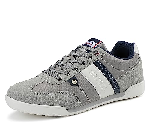 ARRIGO BELLO Sneaker Herren Schuhe Business Freizeitschuhe Leichte Trainers für Walking, Laufen, Sport Größe 41-46 (Hellgrau，42) von ARRIGO BELLO