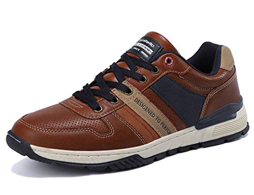 ARRIGO BELLO Freizeitschuhe Herren Sneaker Walkingschuhe Herrenschuhe Berufsschuhe Laufschuhe Atmungsaktiv Leichte Größe 41-46(A_Braun, 44) von ARRIGO BELLO