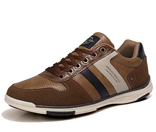 ARRIGO BELLO Freizeitschuhe Herren Sneaker Walkingschuhe Herrenschuhe Berufsschuhe Laufschuhe Atmungsaktiv Leichte Größe 41-46(Braun001, 44) von ARRIGO BELLO