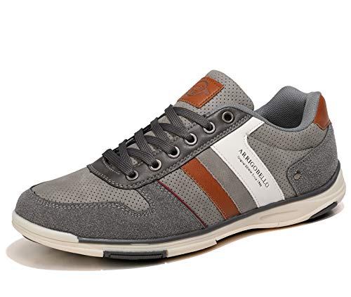 ARRIGO BELLO Herren Sneaker Freizeitschuhe Sportschuhe Laufschuhe Atmungsaktiv Leichte Wanderschuhe Trainers Schuhe Größe 40-46 (Grau001，45) von ARRIGO BELLO