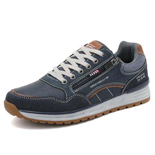 ARRIGO BELLO Herren Sneakers Freizeitschuhe Schuhe Wanderschuhe Laufschuhe Leichtgewicht Outdoor Gemütlich Größe 41-46(A-Blau, Größe 44) von ARRIGO BELLO
