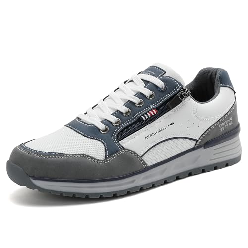 ARRIGO BELLO Herren Sneakers Freizeitschuhe Schuhe Wanderschuhe Laufschuhe Leichtgewicht Outdoor Gemütlich Größe 41-46(A-Grau, Größe 46) von ARRIGO BELLO