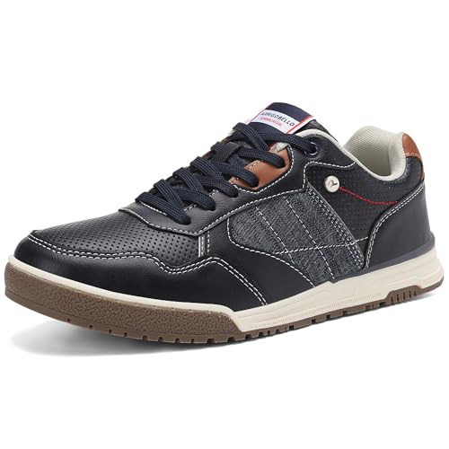 ARRIGO BELLO Schuhe Herren Sneaker Leather Freizeitschuhe Business Walkingschuhe Atmungsaktive Sportschuhe Größe 41-46 (C Blau, Größe_46) von ARRIGO BELLO