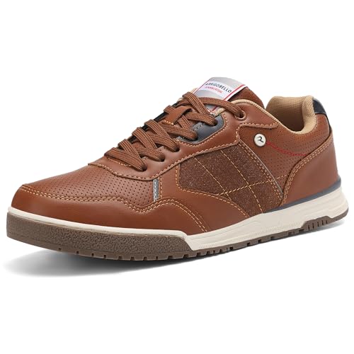 ARRIGO BELLO Schuhe Herren Sneaker Leather Freizeitschuhe Business Walkingschuhe Atmungsaktive Sportschuhe Größe 41-46 (C Braun, Größe_43) von ARRIGO BELLO