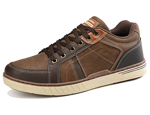 ARRIGO BELLO Sneaker Herren Freizeitschuh Schuhe Berufsschuhe Sportschuhe Outdoor Leichtgewicht Walkingschuhe Sneakers Größe 41-46(B1 Braun, Größe_44) von ARRIGO BELLO