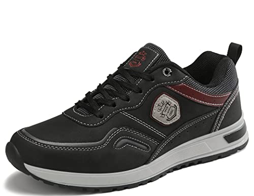 ARRIGO BELLO Sneaker Herren Freizeitschuh Schuhe Berufsschuhe Sportschuhe Outdoor Leichtgewicht Walkingschuhe Sneakers Größe 41-46 (A3 Schwarz, Größe_41) von ARRIGO BELLO