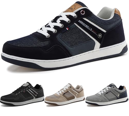 ARRIGO BELLO Sneaker Herren Freizeitschuhe Leichtgewicht Walkingschuhe Atmungsaktive Trainers Mode Schuhe Größe 41-46 EU （Blau004，45） von ARRIGO BELLO