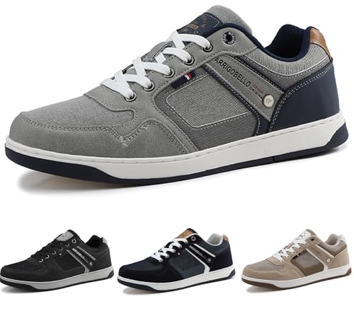 ARRIGO BELLO Sneaker Herren Freizeitschuhe Leichtgewicht Walkingschuhe Atmungsaktive Trainers Mode Schuhe Größe 41-46 EU （Grau004，46） von ARRIGO BELLO