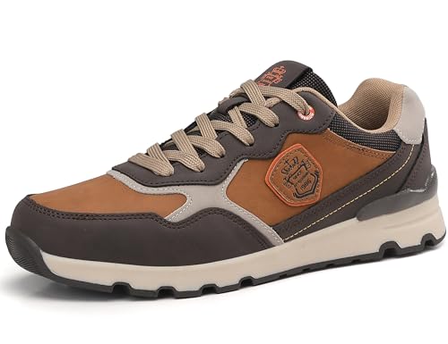 ARRIGO BELLO Sneaker Herren Freizeitschuhe Schuhe Berufsschuhe Sportschuhe Outdoor Leichtgewicht Walkingschuhe Sneakers Größe 41-46 (A5 Braun, Größe_41) von ARRIGO BELLO