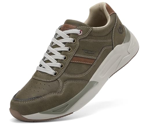ARRIGO BELLO Sneaker Herren Schuhe Leichte Turnschuhe Fashion Freizeitschuhe Atmungsaktiv Walkingschuhe Outdoor Sportschuhe - Grün 45 von ARRIGO BELLO