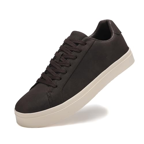 ARRIGO BELLO Sneaker Schuhe Herren Freizeitschuhe Leichtgewicht Walkingschuhe Bequem Sportschuhe Strapazierfähigen Arbeitsschuhe Dunkelbraun EU42 von ARRIGO BELLO