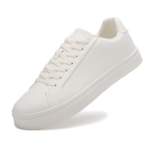 ARRIGO BELLO Sneaker Schuhe Herren Freizeitschuhe Leichtgewicht Walkingschuhe Bequem Sportschuhe Strapazierfähigen Arbeitsschuhe Weiß EU45 von ARRIGO BELLO