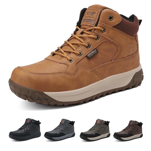 ARRIGO BELLO Winterschuhe Herren Warm Gefüttert Mid Schneestiefel Winterstiefel Rutschfeste Trekking Wanderschuhe Outdoorschuhe 41-46 （Gelb,41） von ARRIGO BELLO