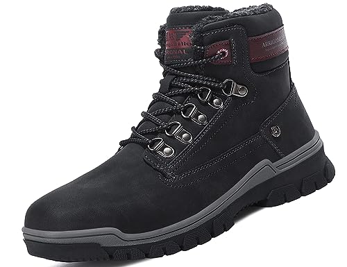 ARRIGO BELLO Winterstiefel Herren Winterschuhe Gefüttert Rutschfeste Warm Stiefel Gemütlich Trekking Wanderschuhe Boots 41-46EU (A-Schwarz, Größe 45) von ARRIGO BELLO