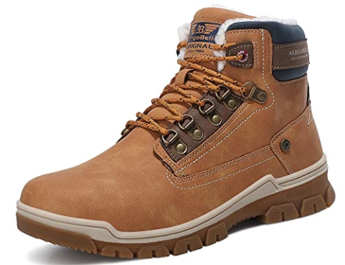 ARRIGO BELLO Winterstiefel Herren Winterschuhe Gefüttert Rutschfeste Warm Stiefel Gemütlich Trekking Wanderschuhe Boots 41-46EU (A1-Braun, Größe 44) von ARRIGO BELLO