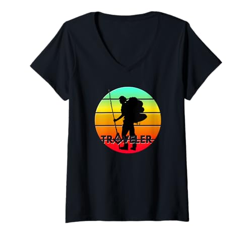 Damen Freimaurer-Symbol mit "masonisch_logo integriert In-Traver" T-Shirt mit V-Ausschnitt Damen Freimaurer-Symbol mit "masonisch_logo integriert In-Traver" T-Shirt mit V-Ausschnitt von ARRamon-masonic