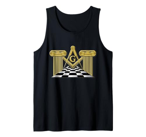 Herren Masonisch_symbol mit "masonic_pillars on checked_floor" s & Tank Top Herren Masonisch_symbol mit "masonic_pillars on checked_floor" s & Tank Top von ARRamon-masonic