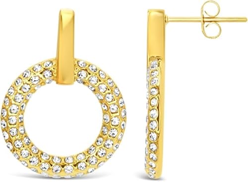 ARS-ARGENTI Boho Ohrringe Damen Mädchen Sterling Silber 925 Gold 18K - hypoallergen (Für Festivals, den Alltag und die Party danach! BELLA Edelstahl 18K vergoldet 25x18mm) von ARS ARGENTI