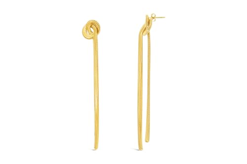 ARS-ARGENTI glamouröse Ohrhänger im Kettendesign edel & anmutig 750 vergoldet 18K Schmuck Geschenk Damen Mädchen 96 mm nobel anmutig hochwertig hypoallergen von ARS ARGENTI