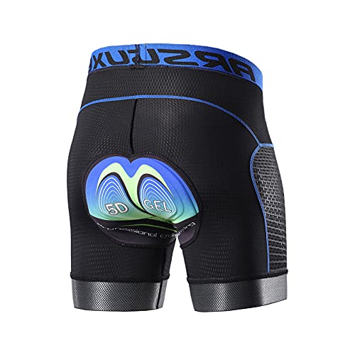 ARSUXEO Herren Radfahren Shorts 5D Gel gepolstert Mountainbike Undershorts für Männer Radfahren Liner U06 Blau L ARSUXEO Herren Radfahren Shorts 5D Gel gepolstert Mountainbike Undershorts für Männer Radfahren Liner U06 Blau L von ARSUXEO