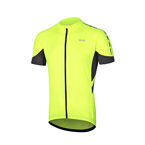 ARSUXEO Herren kurzen Ärmeln Radtrikot Fahrrad MTB Bike Shirt 636 Grün XL von ARSUXEO