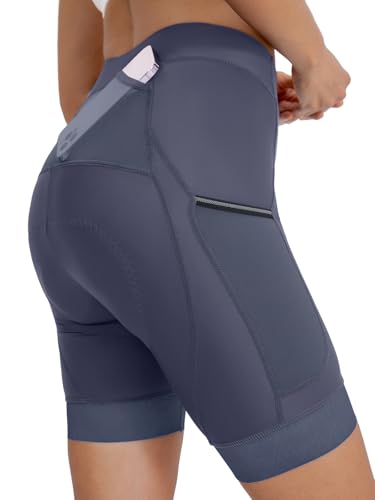 ARSUXEO Radfahren Hosen Frauen Radhose Damen 4D Padded 3 Taschen 576 Grau S von ARSUXEO