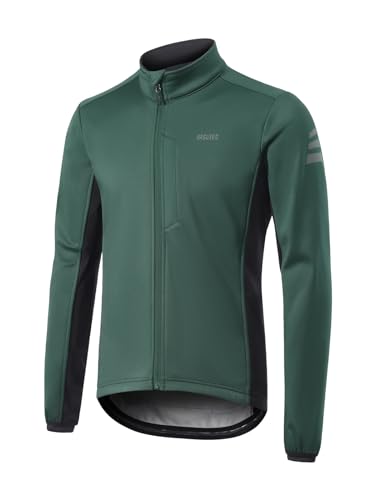 ARSUXEO Radsport Jacke für Männer Softshell Fleece MTB Jacke Winter Thermo Windbreaker 23T Neongrün M von ARSUXEO