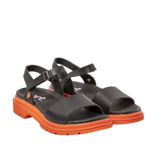 ART Damen 1548 Birmingham Sandale, Nappa, Schwarz, Orange, 42 EU ART Damen 1548 Birmingham Sandale, Nappa, Schwarz, Orange, 42 EU von ART
