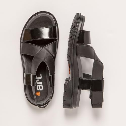 ART Damen 1553 Birmingham Flache Sandale, Schwarz, 38 EU von ART