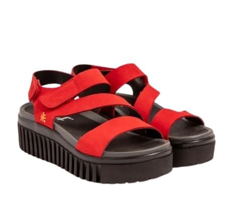 ART Damen 1573 Brighton Flache Sandale, rot, 38 EU ART Damen 1573 Brighton Flache Sandale, rot, 38 EU von ART