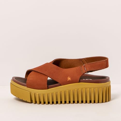 ART Damen 1574 Brighton Flache Sandale, Dunkel orange, 41 EU ART Damen 1574 Brighton Flache Sandale, Dunkel orange, 41 EU von ART