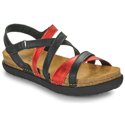 ART Damen 1714 Rhodos Sandale, Nappa, Schwarz, Rot, 38 EU von ART
