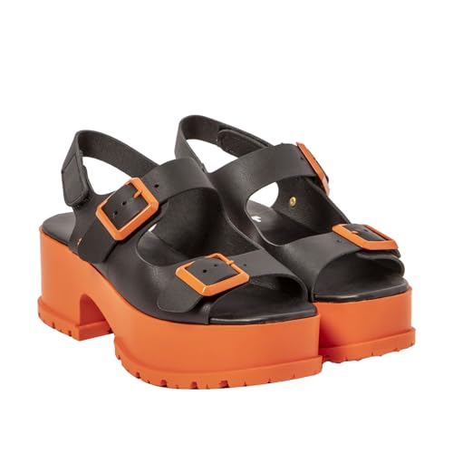 ART Damen 1821 Manchester Sandale, Nappa, Schwarz, Orange, 39 EU von ART