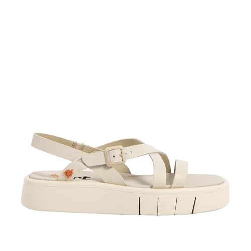 ART Damen 1853 Malaga Flache Sandale, Cremefarben, 36 EU ART Damen 1853 Malaga Flache Sandale, Cremefarben, 36 EU von ART