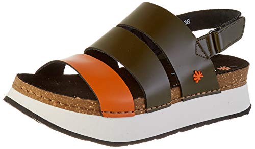 ART Damen Mykonos Sandalen mit offener Spitze, Mehrfarbig (Kaki Orange Kaki Orange), 40 EU von ART