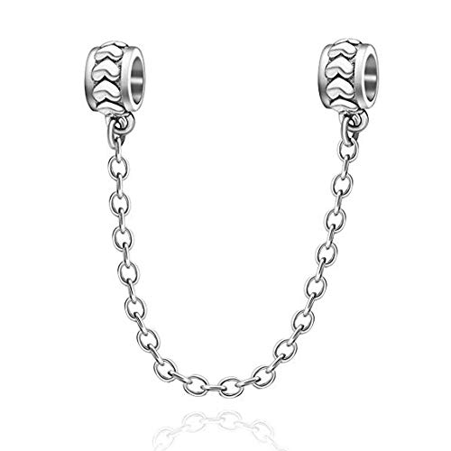 ARTCHARM Sicherheitskette mit Verschluss, 925er Sterlingsilber, Herz-Perlen, passend für europäische Armbänder, Sterling-Silber ARTCHARM Sicherheitskette mit Verschluss, 925er Sterlingsilber, Herz-Perlen, passend für europäische Armbänder, Sterling-Silber von ARTCHARM
