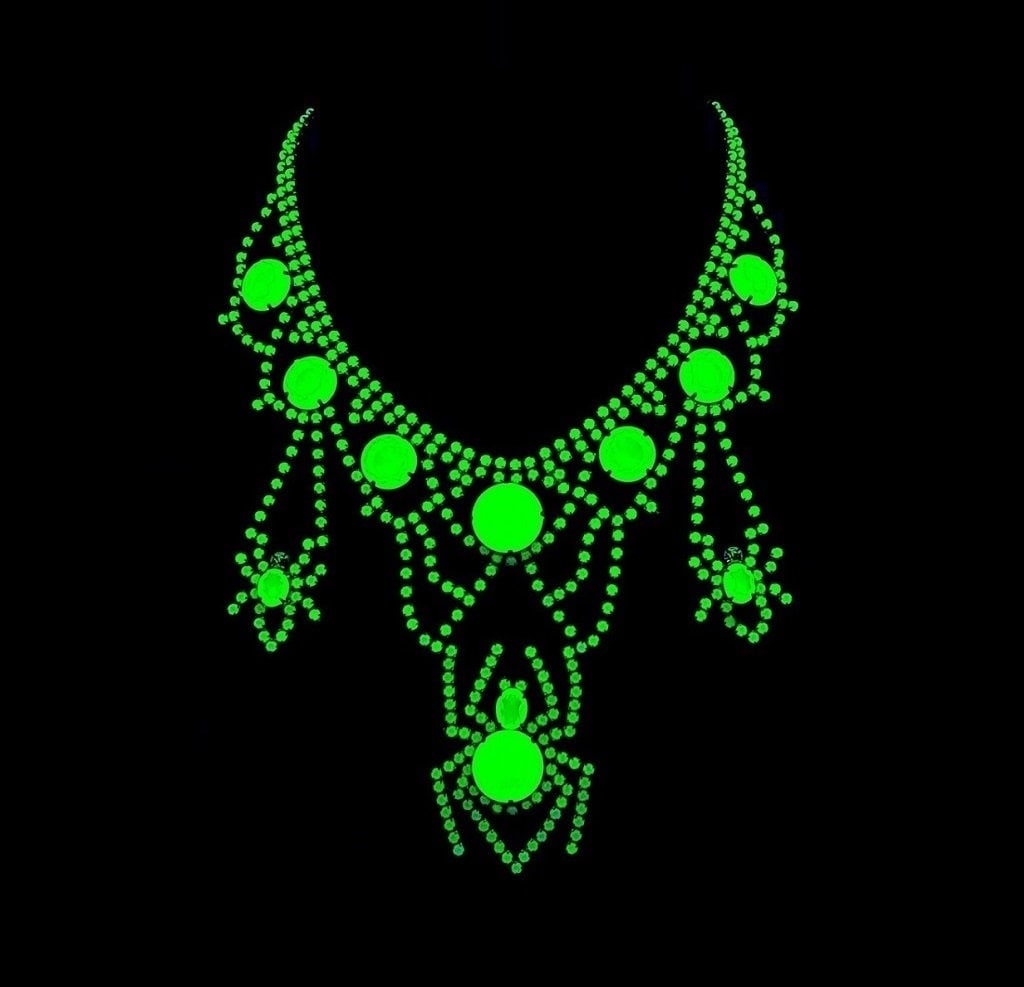 Art Deco Uranglas Spinne Halskette - Vintage Schmuck von ARTDECO1930ETSY
