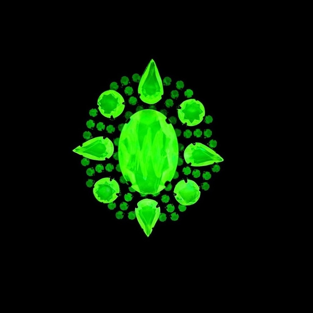 Art Deco Vintage Brosche Uranglas-Schmuck von ARTDECO1930ETSY