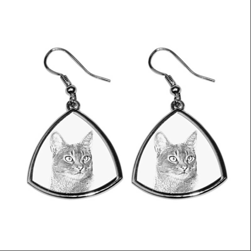 Abessinierkatze, Neue Kollektion Der Ohrringe Mit Bild Rassehunde, Schön Geschenk von ARTDOGshop